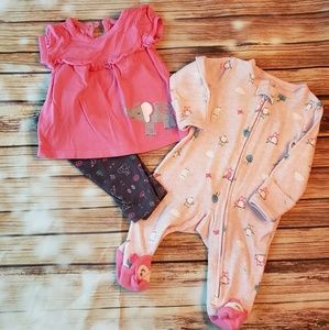 3pc Lot NB Outfit & Sleeper